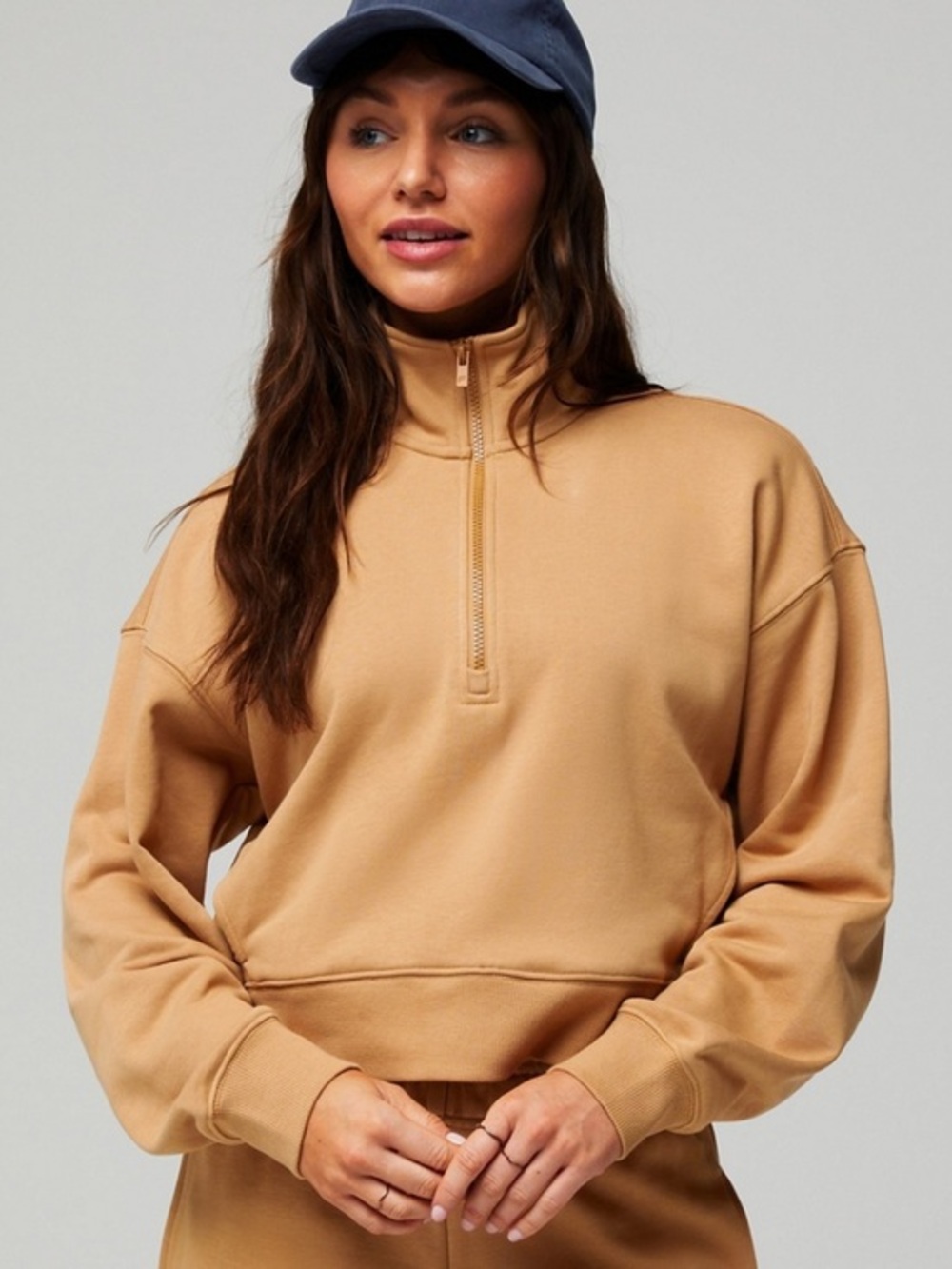 Fabletics Year Round Terry Half Zip Sweatshirt SIZE LARGE